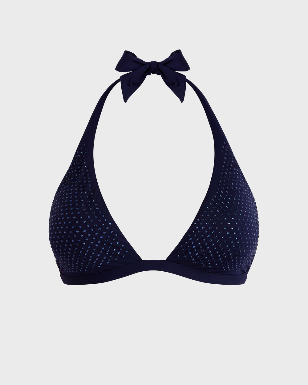 Halter Bikini Top Strass - Blue Navy / Vilebrequin For sale