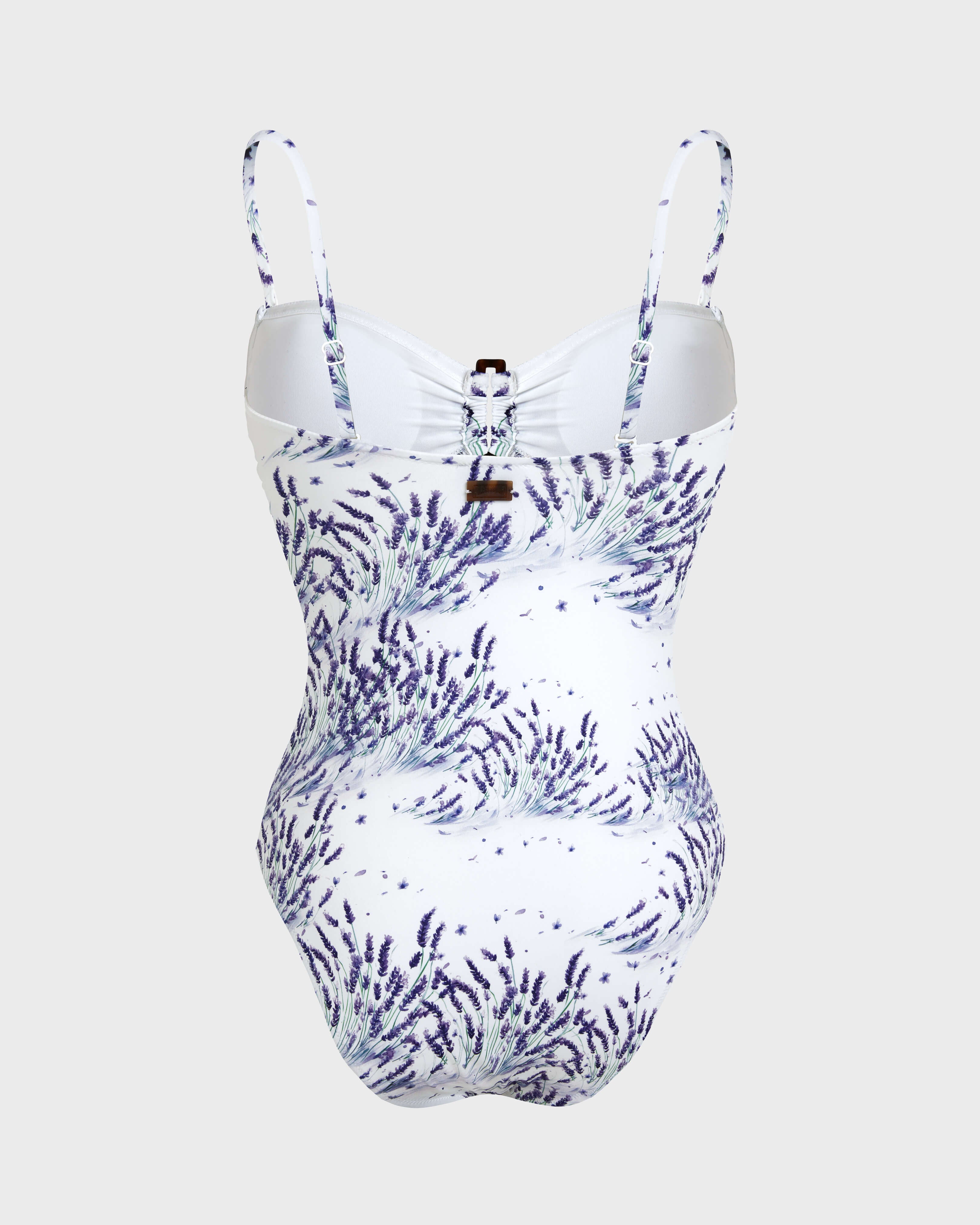 Bandeau One-piece Swimsuit Lavender - White / Vilebrequin New