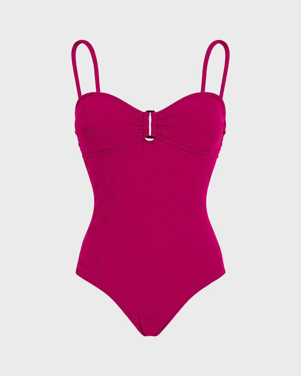 Jacquard One-piece Swimsuit Roses - Red Crimson purple / Vilebrequin Online