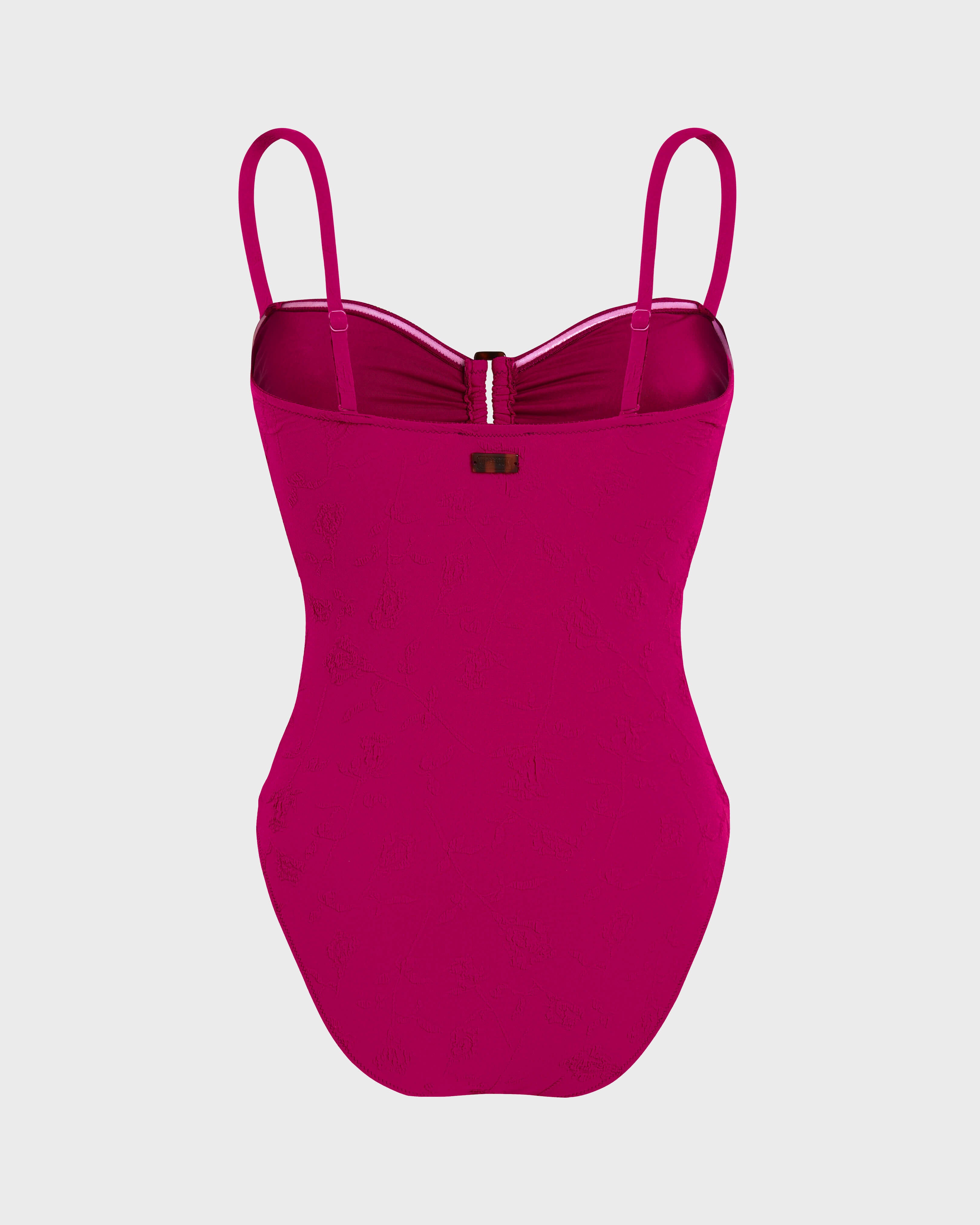 Jacquard One-piece Swimsuit Roses - Red Crimson purple / Vilebrequin Online