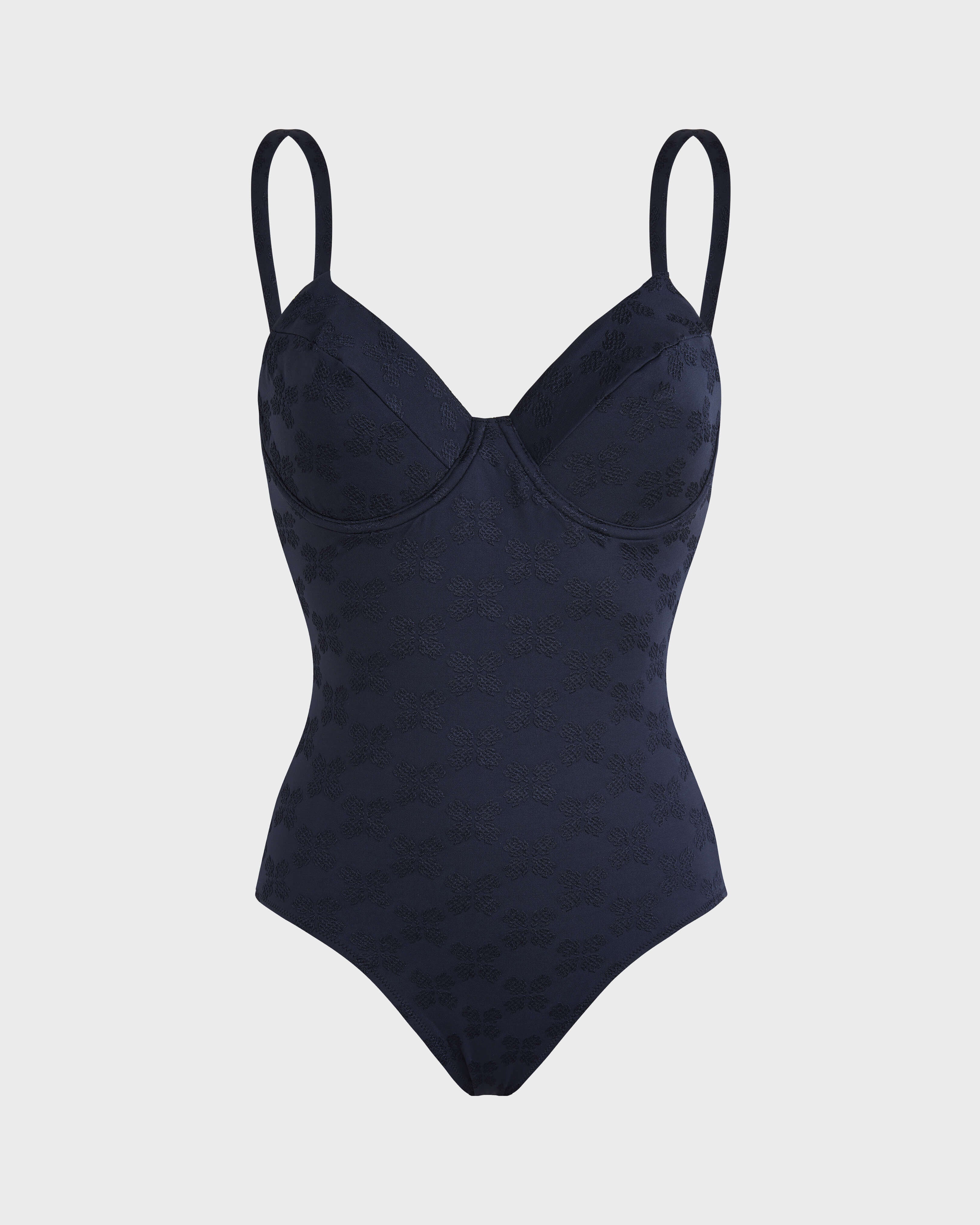 Underwire One-piece Swimsuit Turtles Monogram - Blue Navy / Vilebrequin For sale