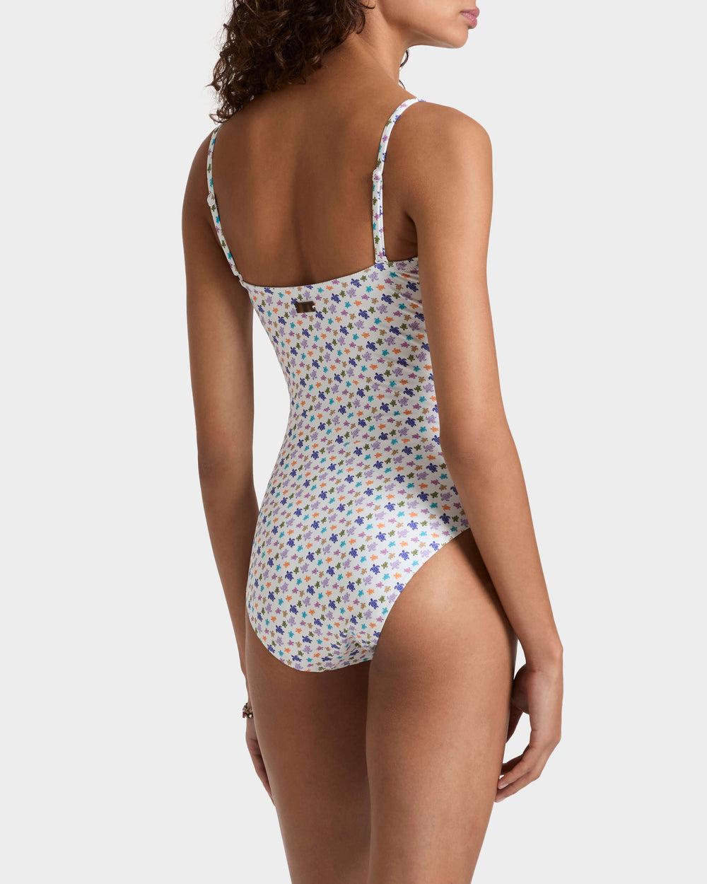 Bustier One-piece Swimsuit Micro Ronde des Tortues - White / Vilebrequin Discount