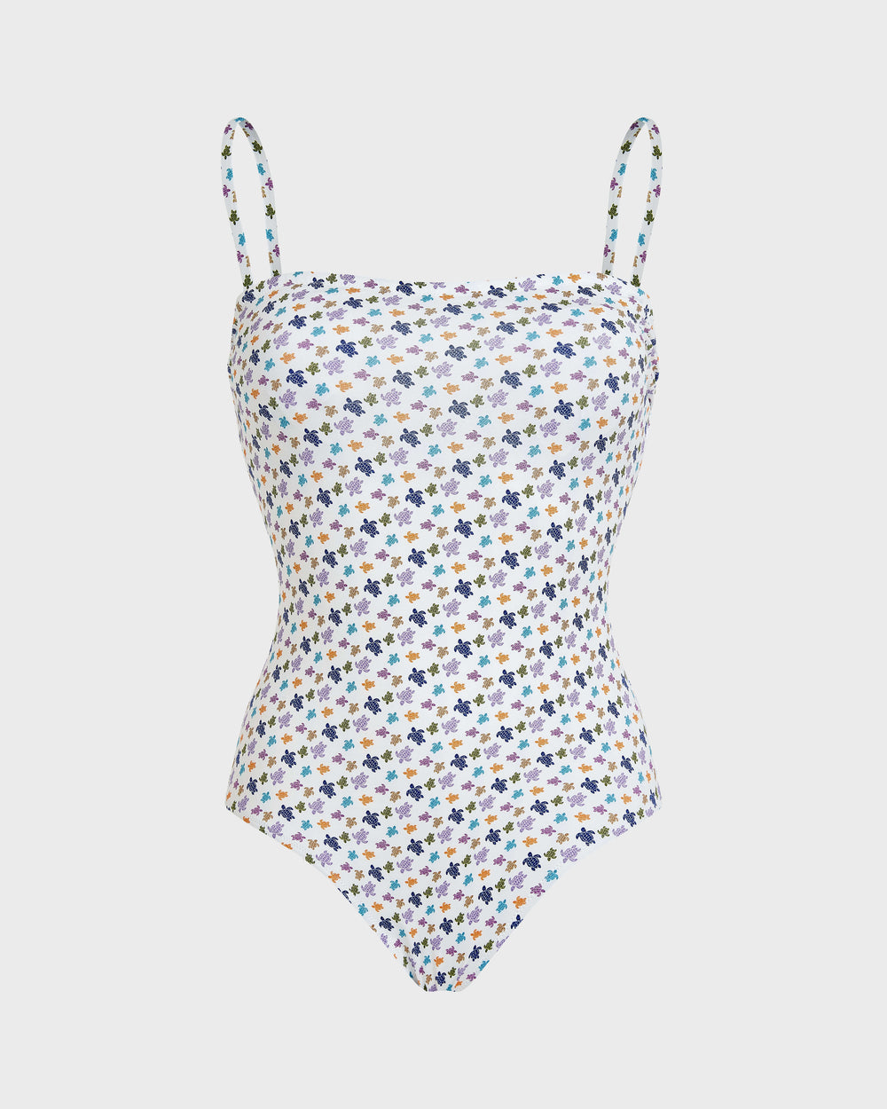 Bustier One-piece Swimsuit Micro Ronde des Tortues - White / Vilebrequin Discount