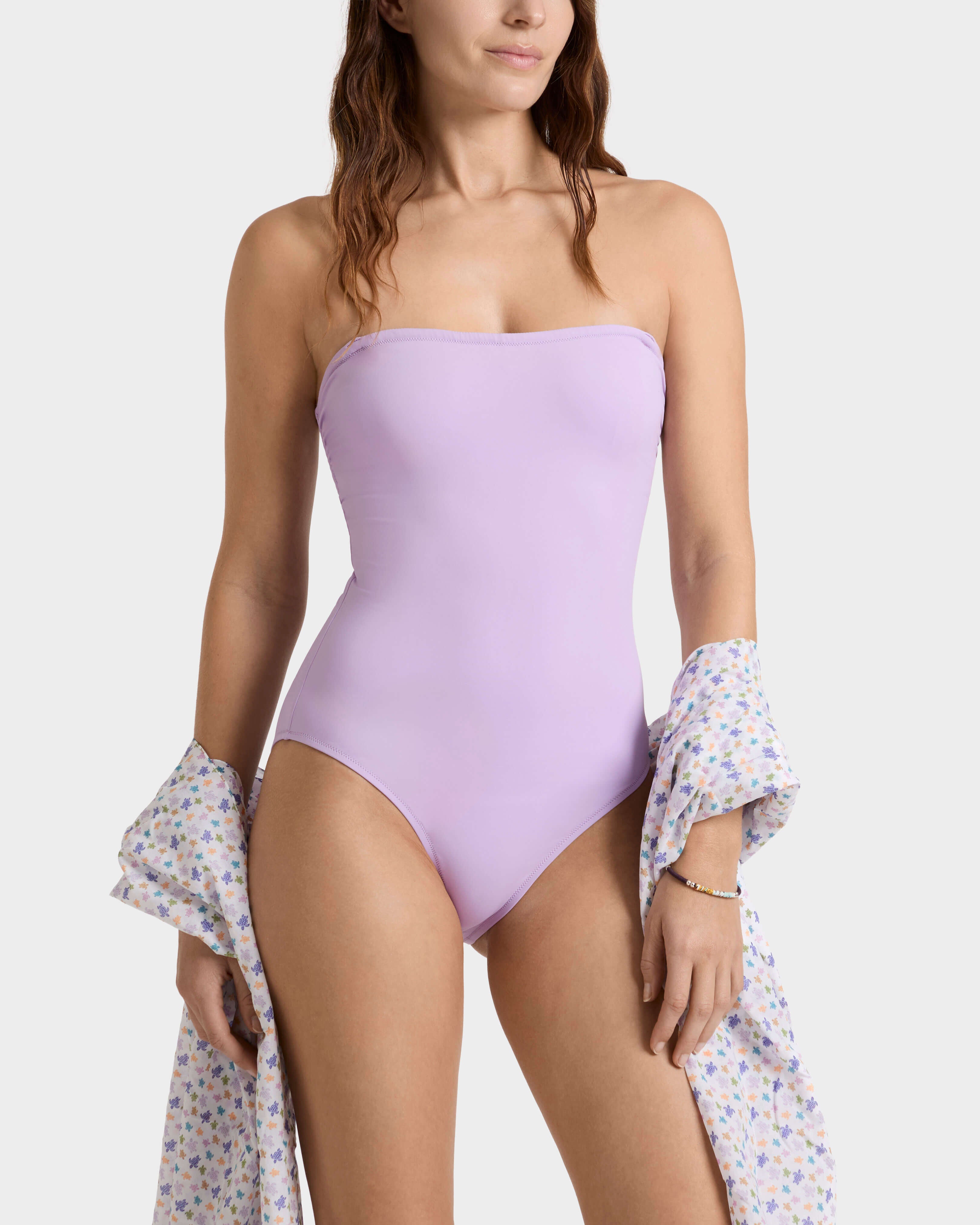 Bustier One-piece Swimsuit Solid - Purple Fleur / Vilebrequin Outlet