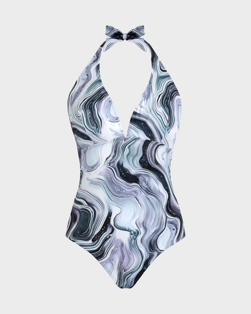 Halter One-piece Swimsuit Marble - White / Vilebrequin US