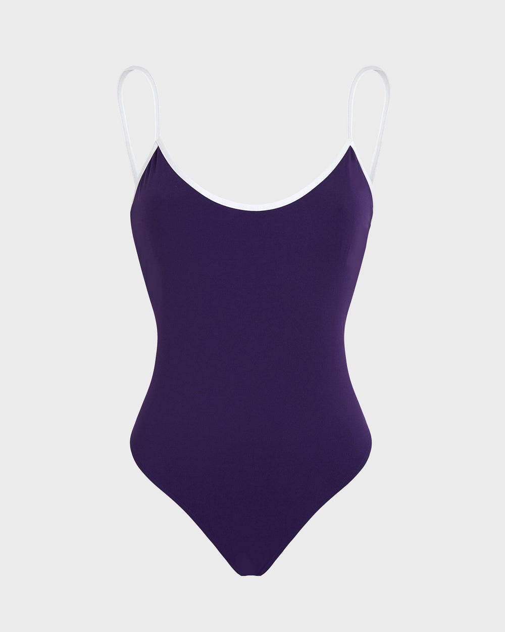 Low-back One-piece Swimsuit Solid - Purple Violette / Vilebrequin New