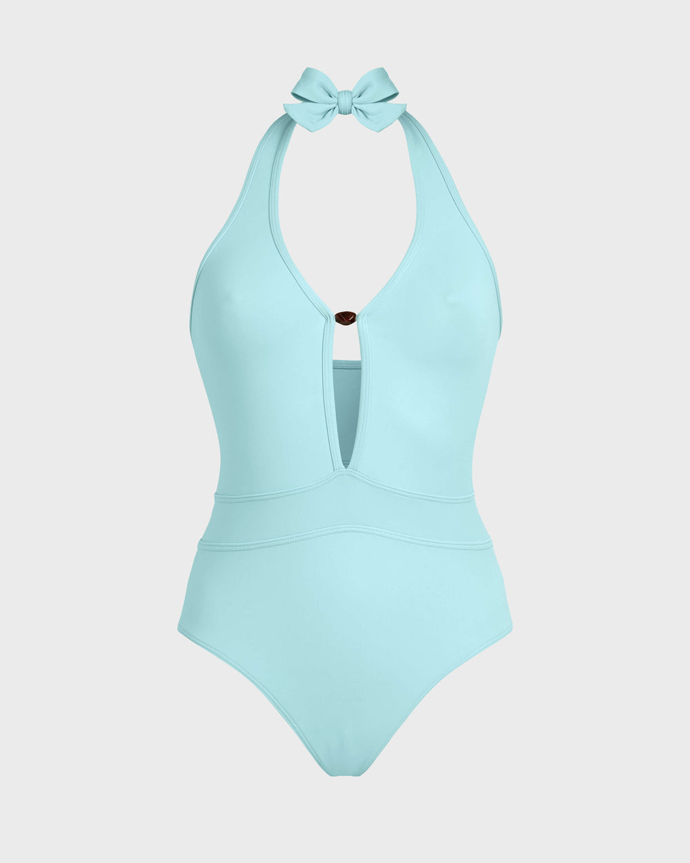 Sculpting One-piece Swimsuit Pearl Detail Solid - Blue Oxygene / Vilebrequin On sale