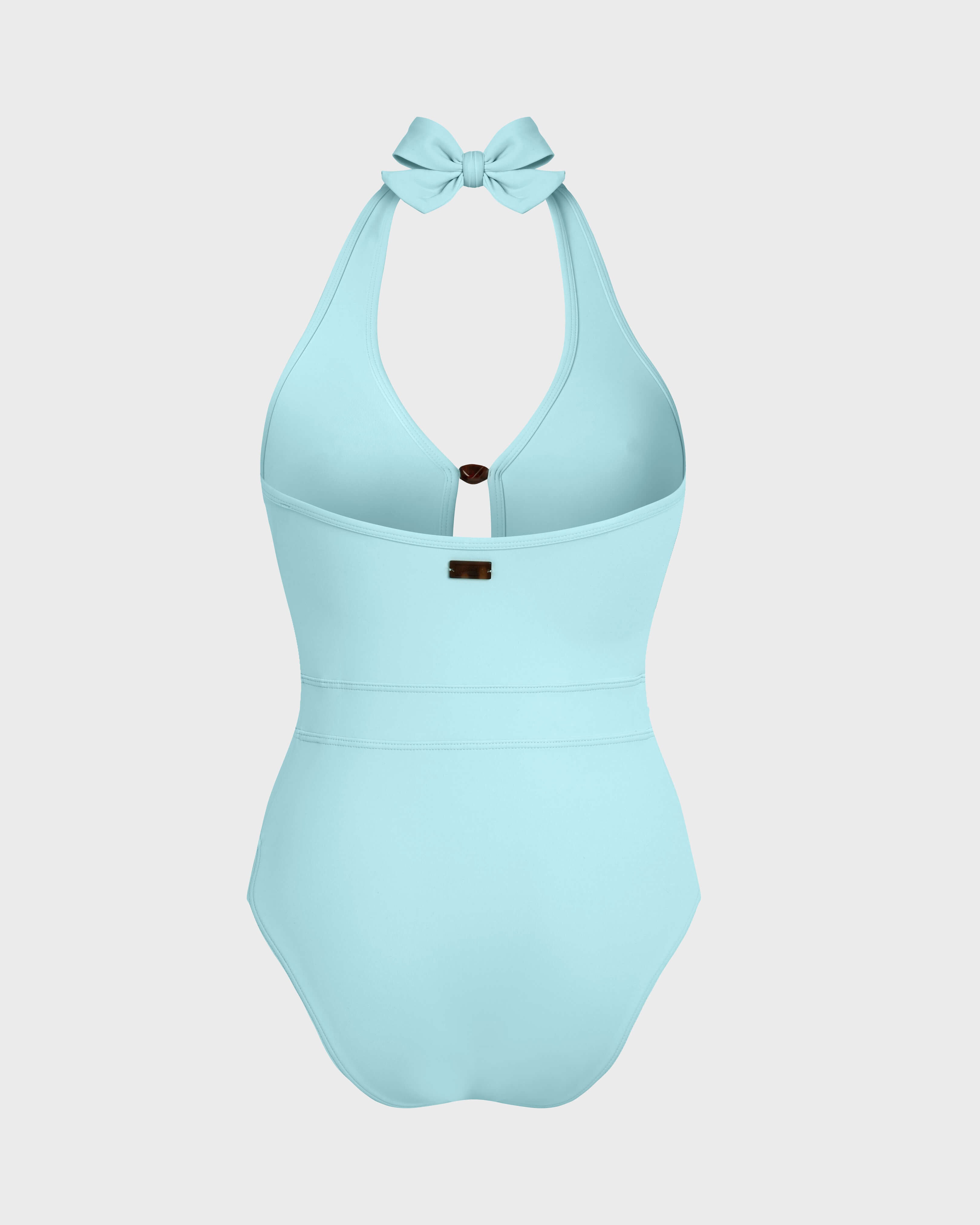 Sculpting One-piece Swimsuit Pearl Detail Solid - Blue Oxygene / Vilebrequin On sale
