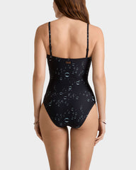 Bustier One-piece Swimsuit Bubble 3D - Black / Vilebrequin Discount