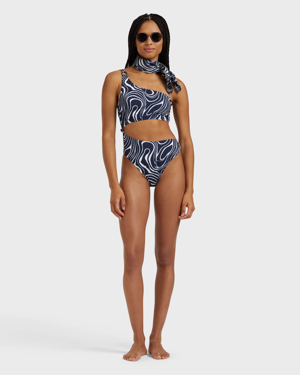 Asymmetric One-piece swimsuit Orcas - Blue Navy / Vilebrequin New