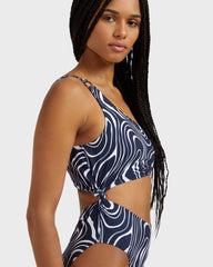 Asymmetric One-piece swimsuit Orcas - Blue Navy / Vilebrequin New