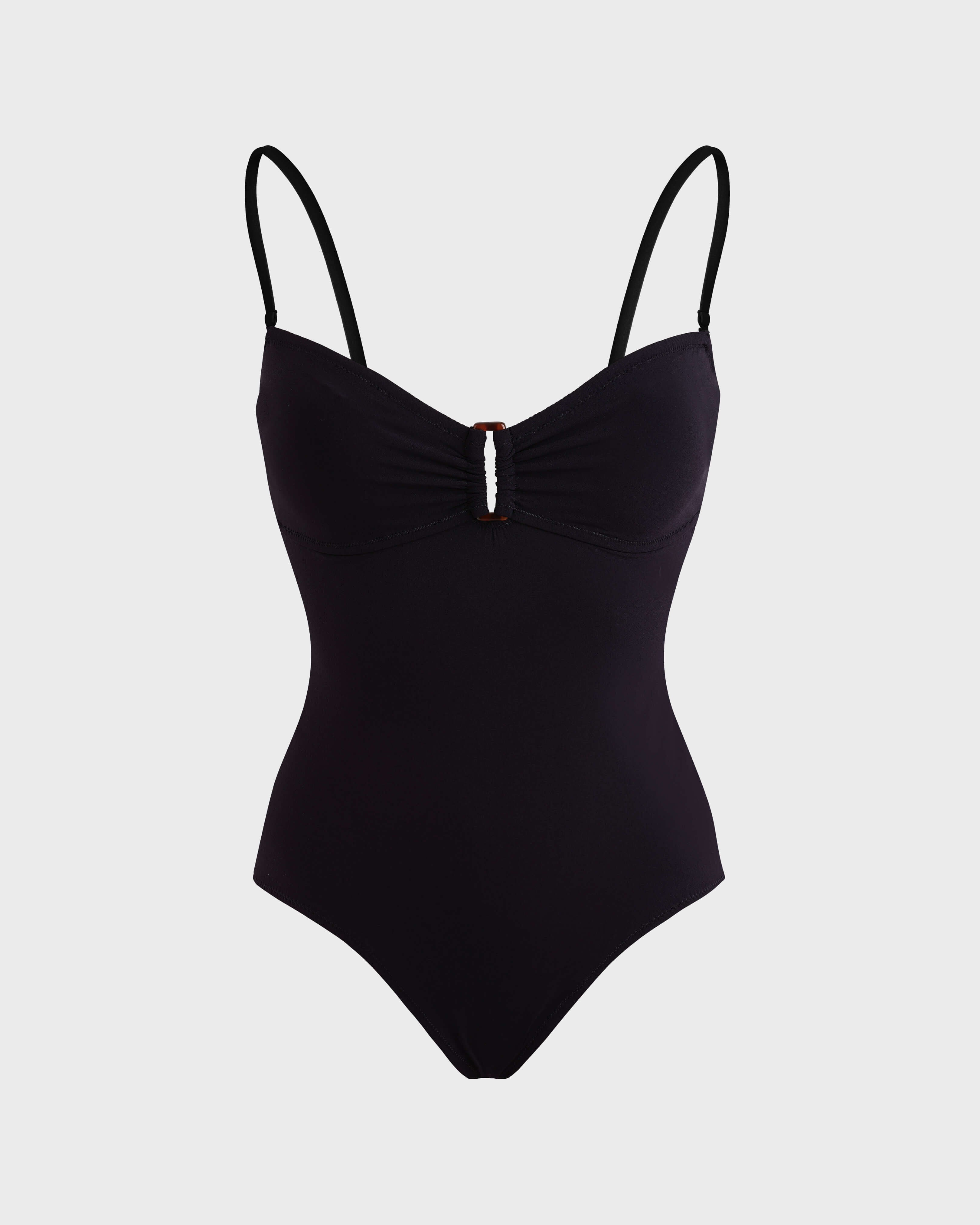 Bandeau One-piece Swimsuit Solid - Black / Vilebrequin Sale