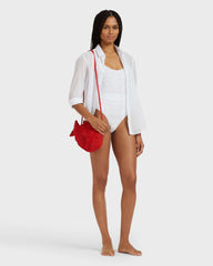 One-piece swimsuit Embroidered Flowers - White / Vilebrequin For sale