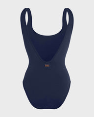 One-piece swimsuit Embroidered Flowers - Blue Navy / Vilebrequin Discount