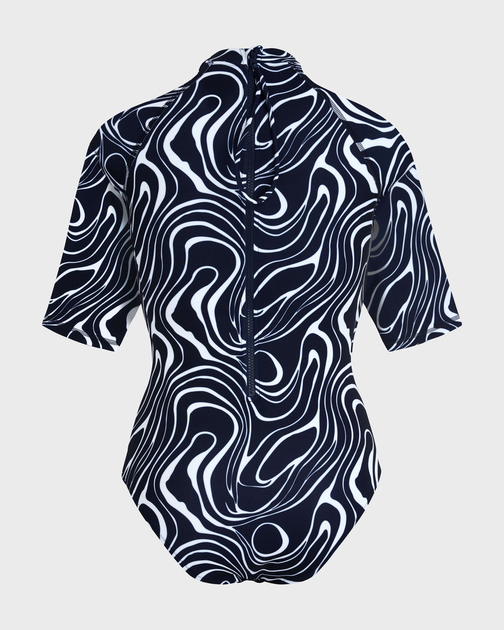 Short Sleeves UV Protection One-piece Rashguard Waves - Blue Navy / Vilebrequin Outlet