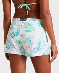 Embroidered Stretch Swim Trunks Coral Reef - Limited Edition - White / Vilebrequin Sale