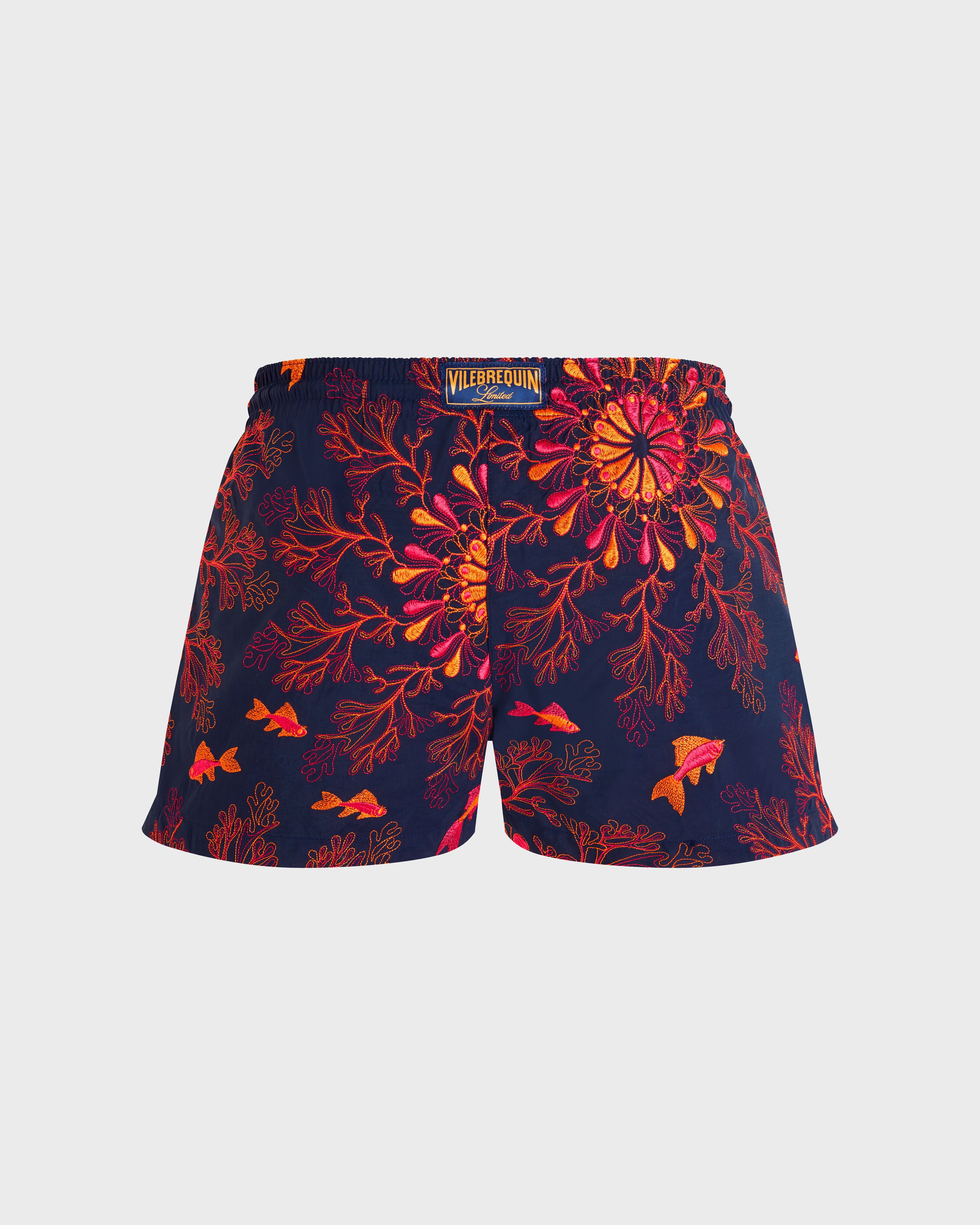 Mandala Embroidered Swim Trunks- Limited Edition - Blue Navy / Vilebrequin On sale