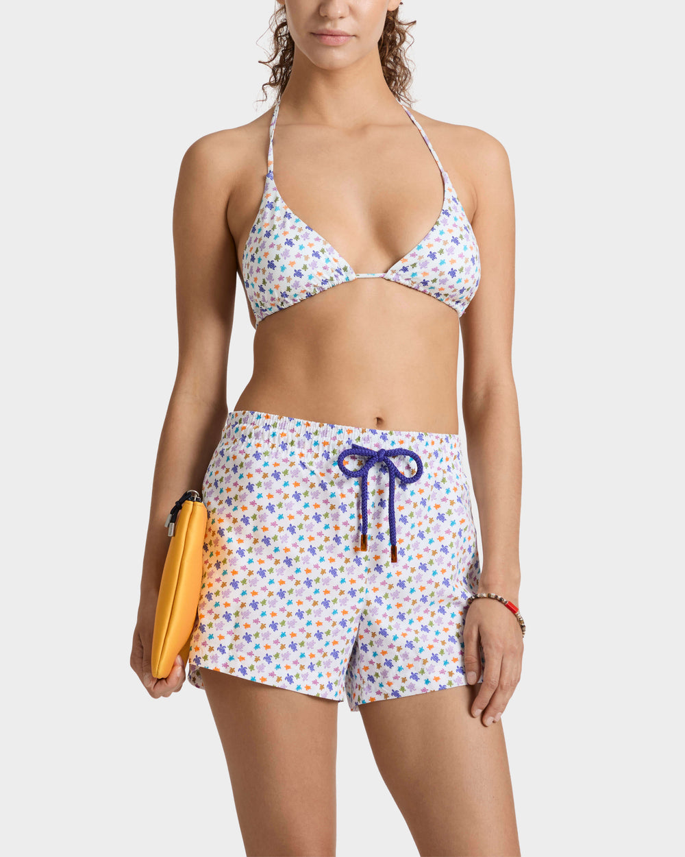 Swim Trunks Micro Ronde des Tortues - White / Vilebrequin For sale