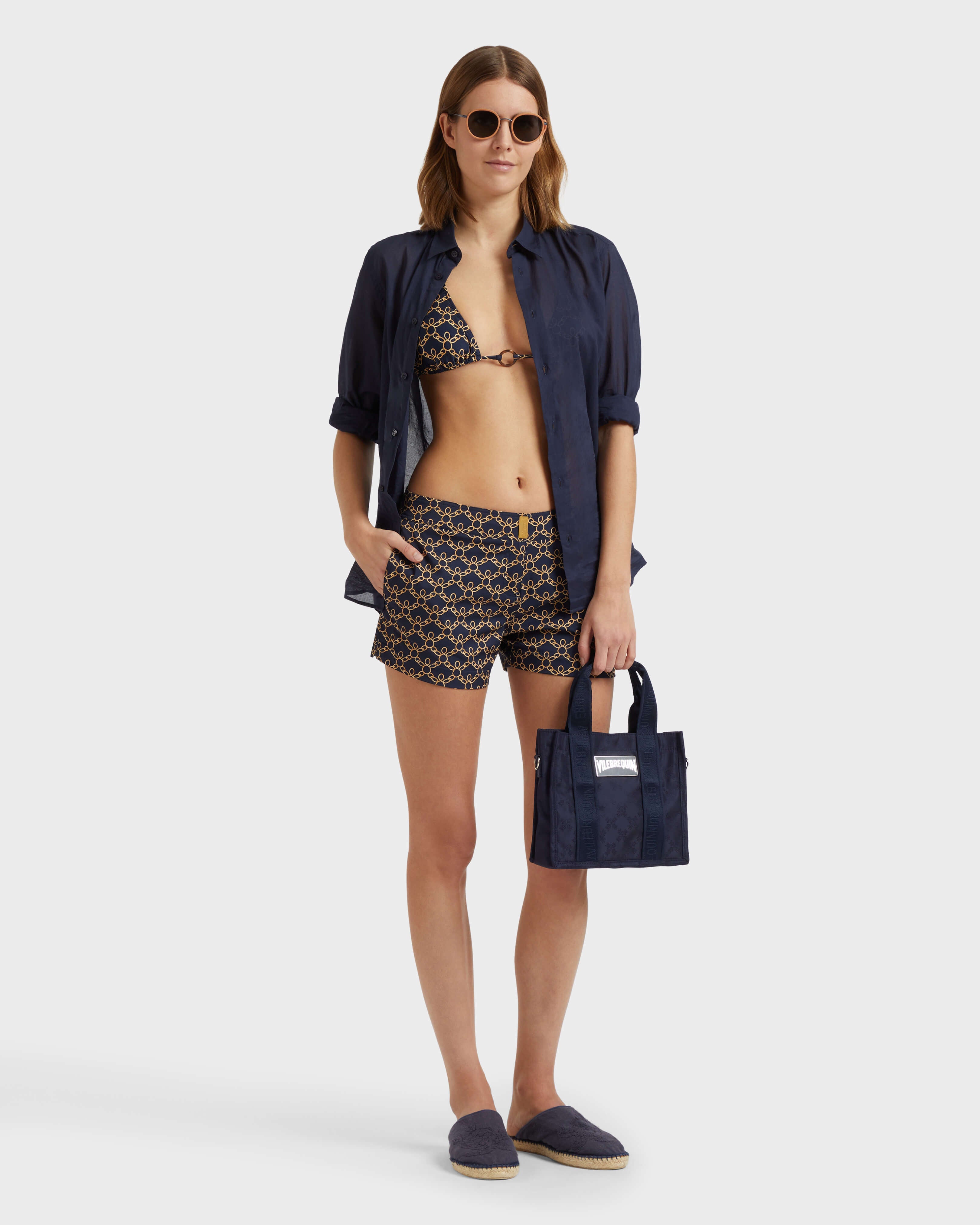 Swim Shorts Turtles Chain - Blue Navy / Vilebrequin Outlet
