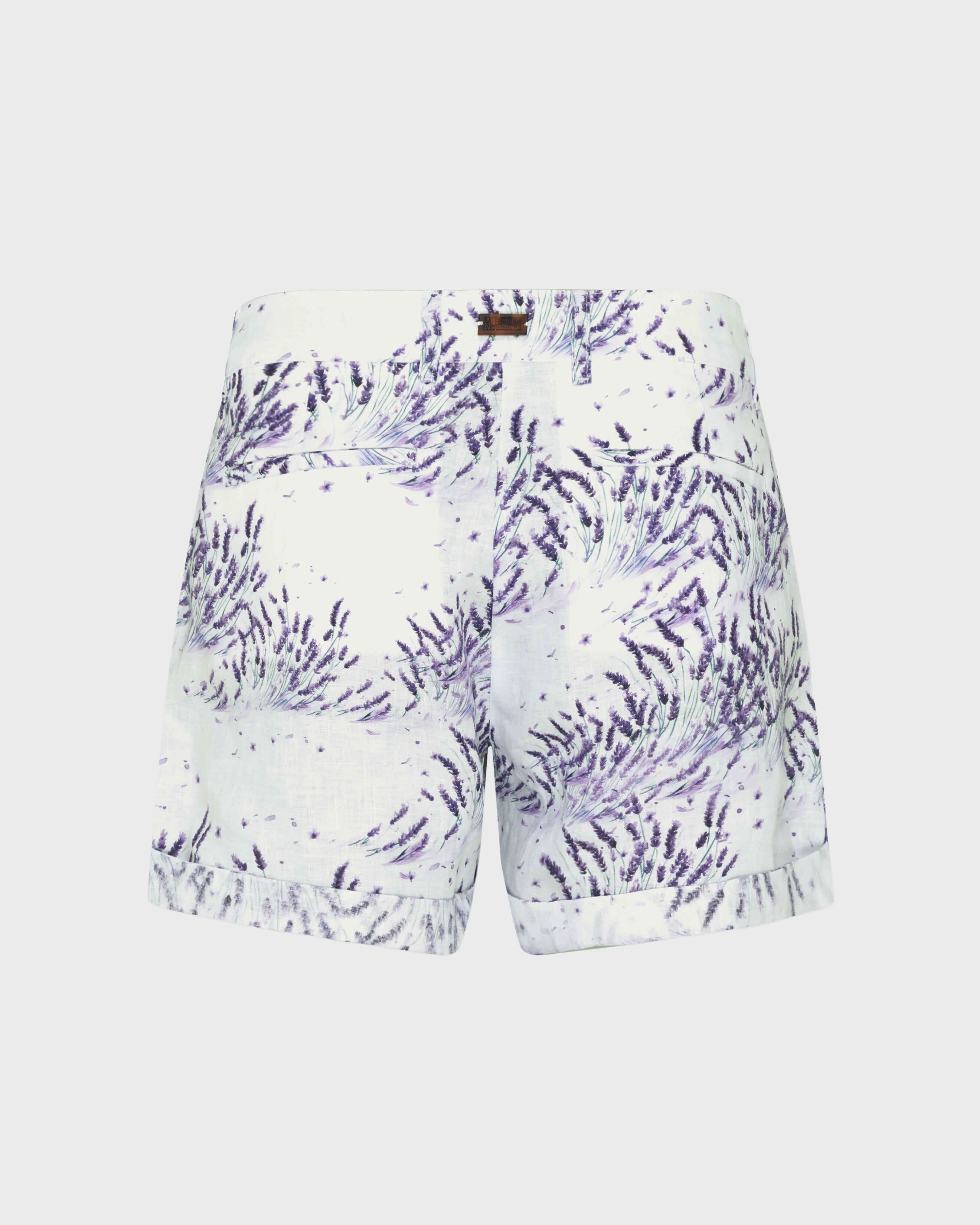 Linen Bermuda Shorts Lavender - White / Vilebrequin On sale