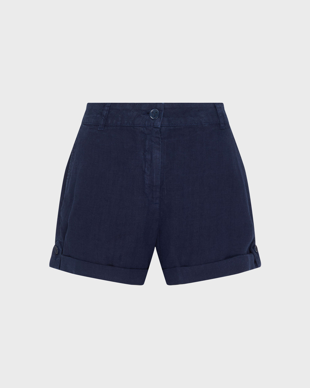Linen Bermuda Shorts Solid - Blue Navy / Vilebrequin US