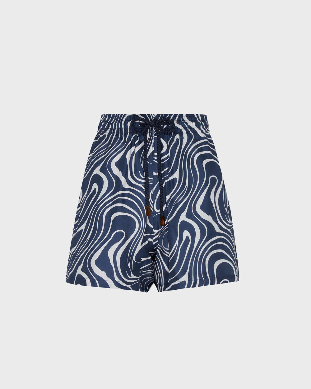 Silk Bermuda Shorts Waves - Blue Navy / Vilebrequin New