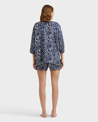 Silk Shirt Waves - Blue Navy / Vilebrequin Sale