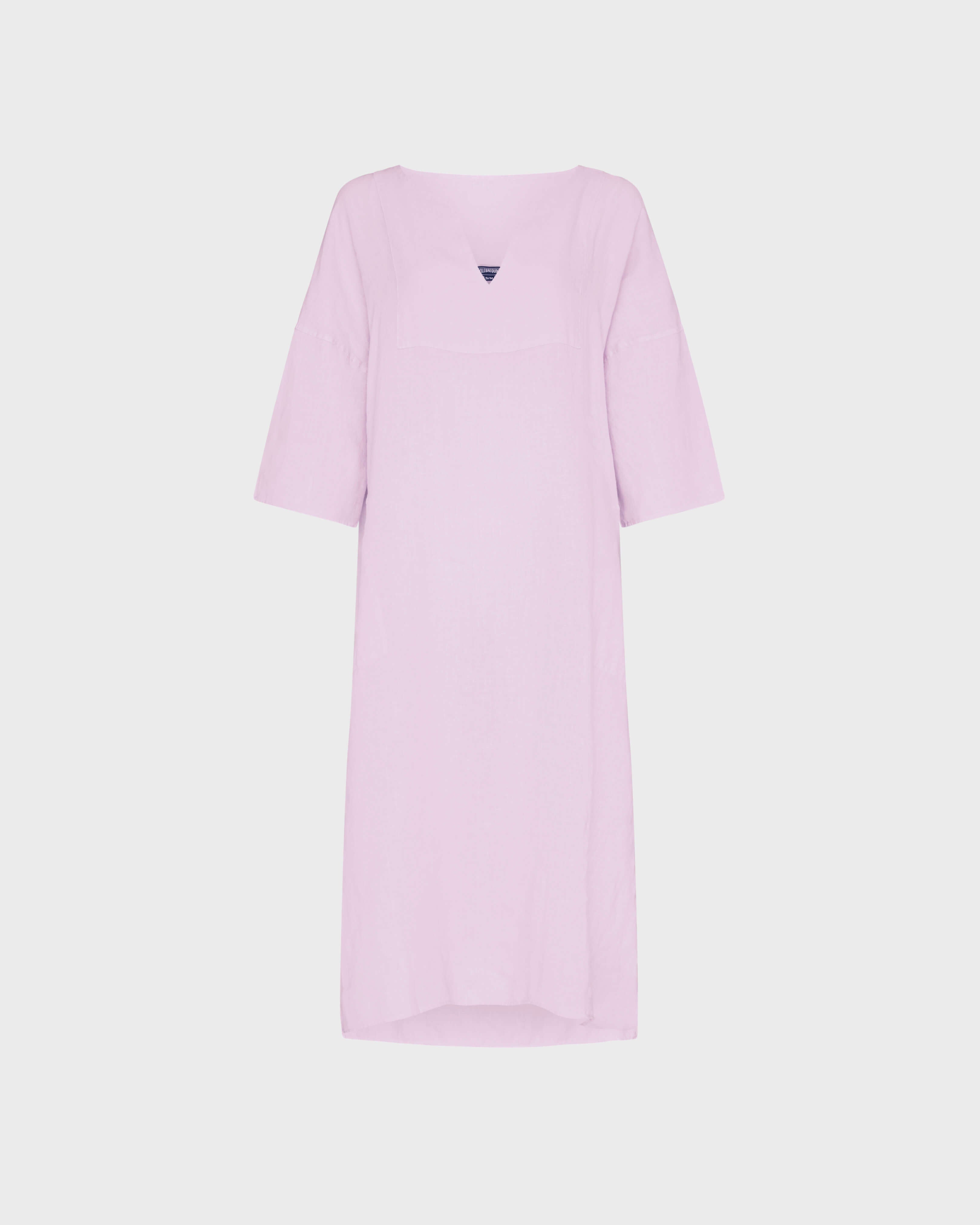 Linen Kaftan Solid - Purple Fleur / Vilebrequin Discount