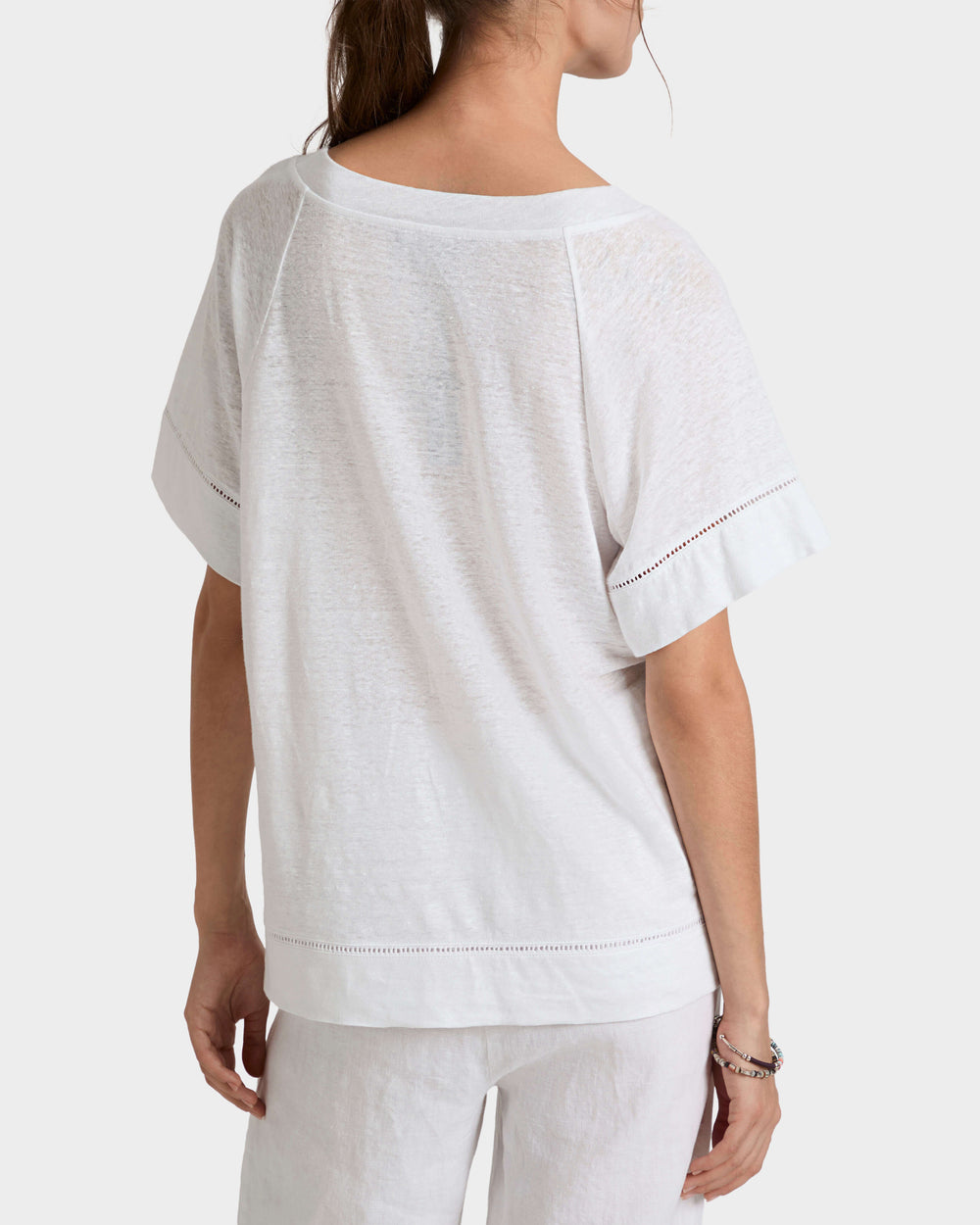 Linen T-shirt Solid - White / Vilebrequin Online