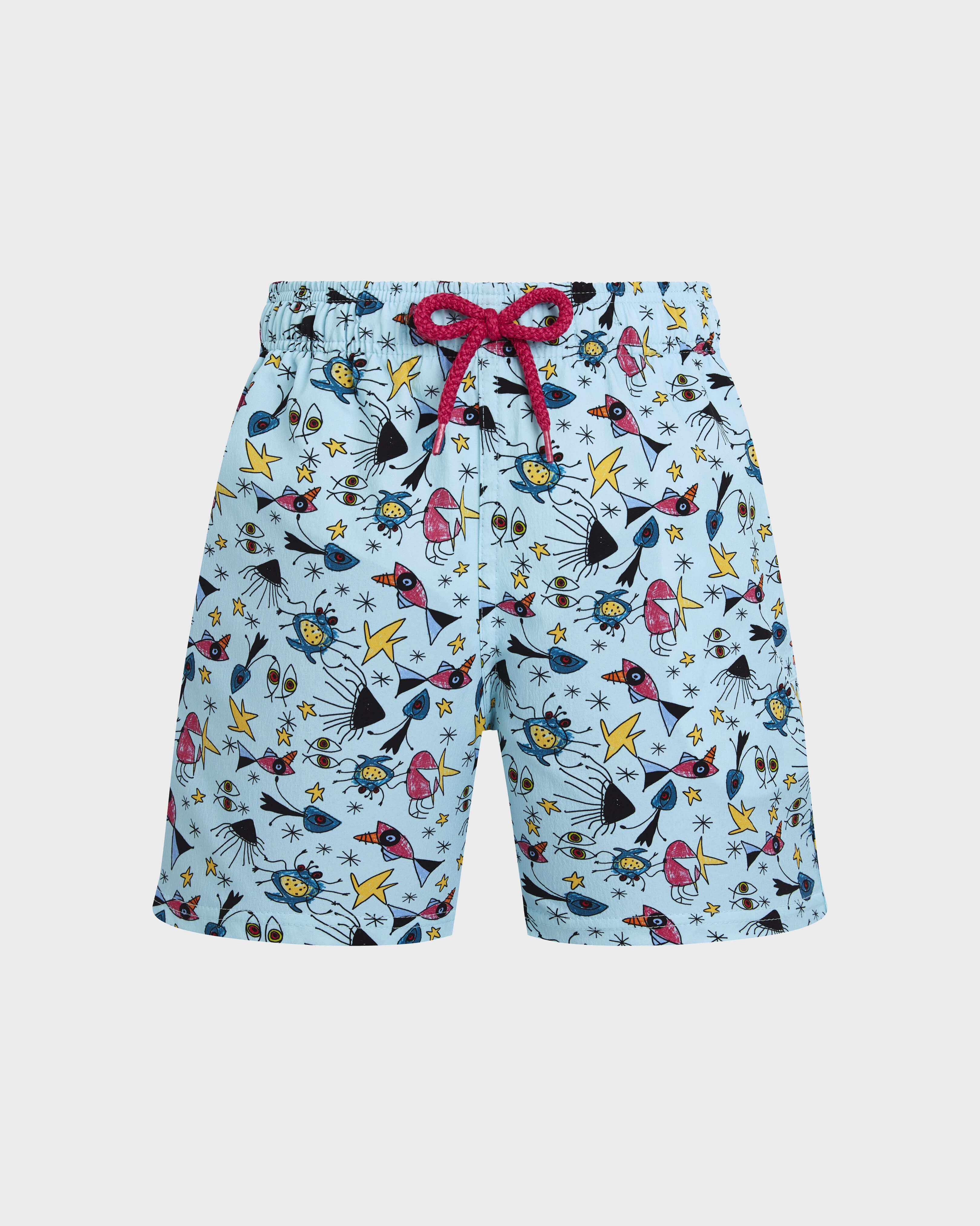 Boys Stretch Swim Trunks Aquatic Carnival - Blue Oxygene / Vilebrequin US