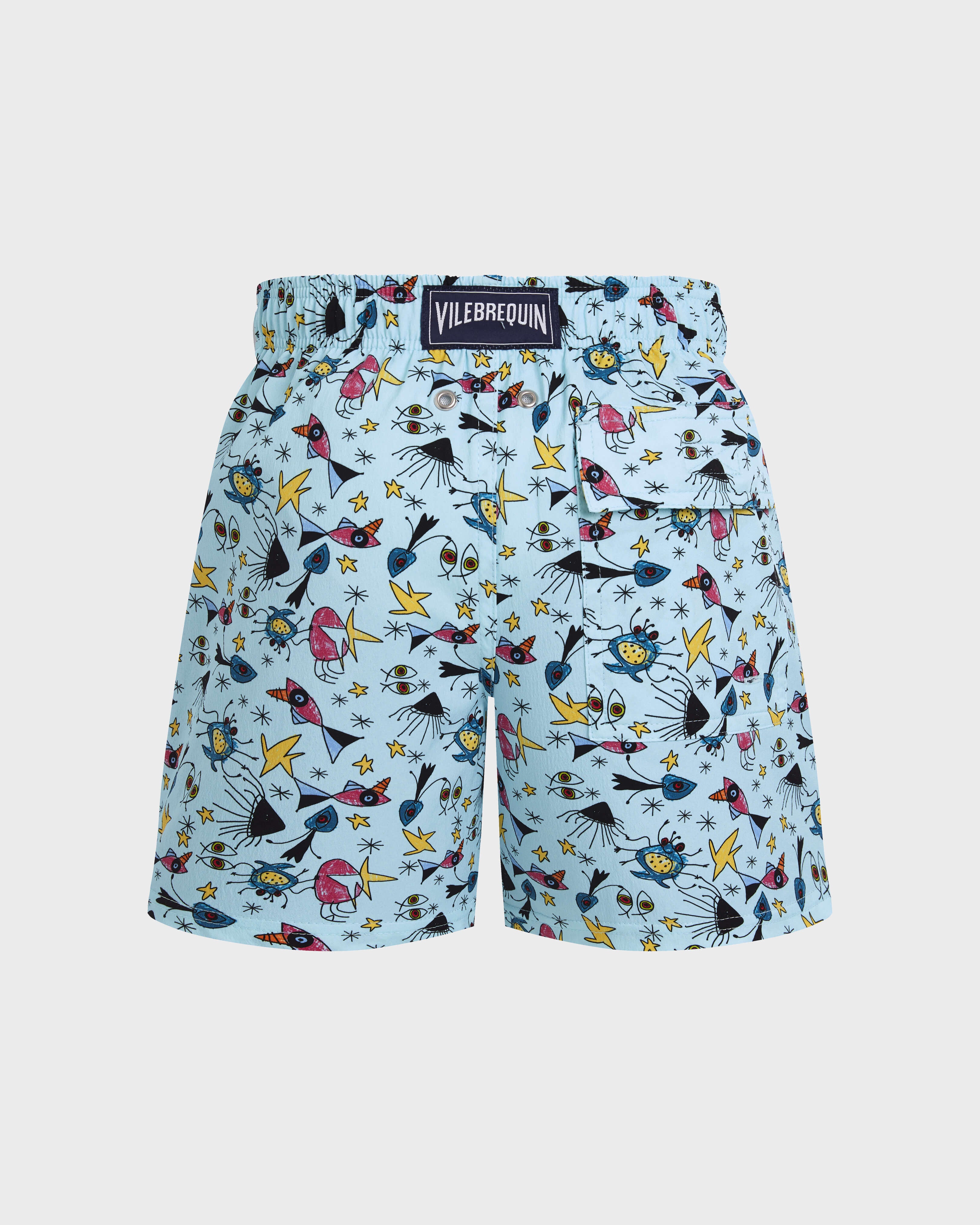 Boys Stretch Swim Trunks Aquatic Carnival - Blue Oxygene / Vilebrequin US