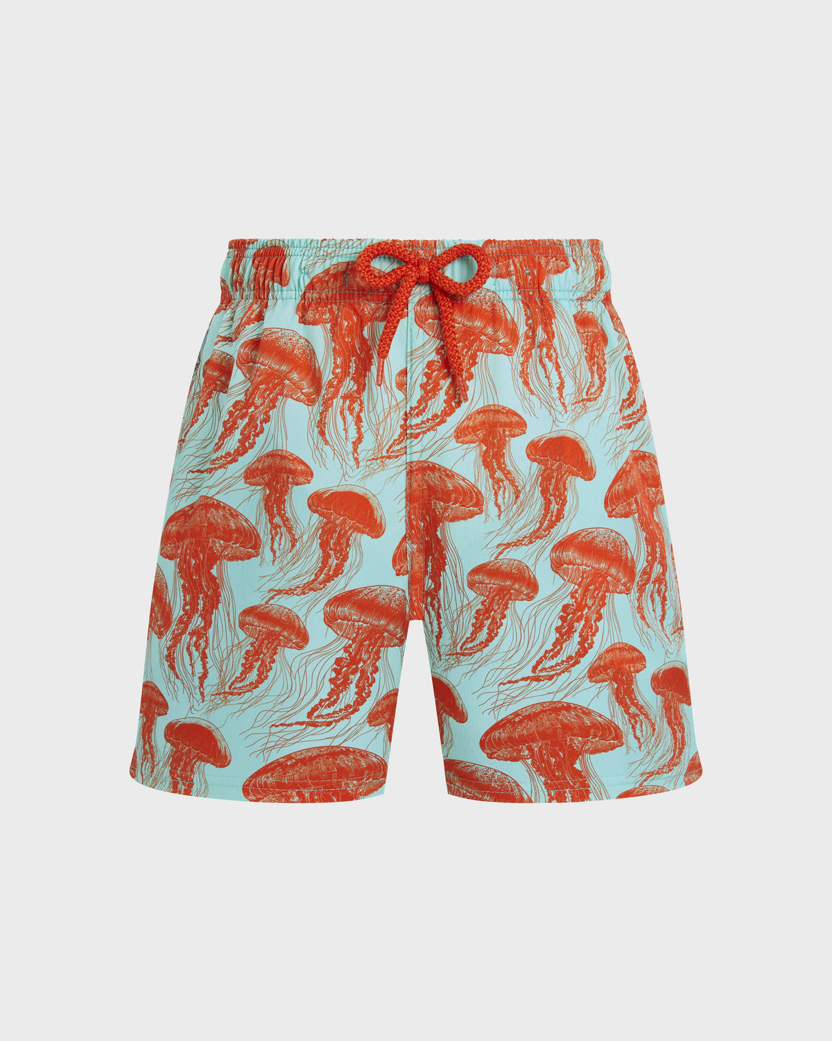 Boys Stretch Swim Trunks Jellyfish Dance - Green Caribbean / Vilebrequin New