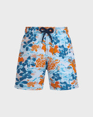 Boys Swim Trunks Jungle Turtles - Blue Coin coin / Vilebrequin Sale