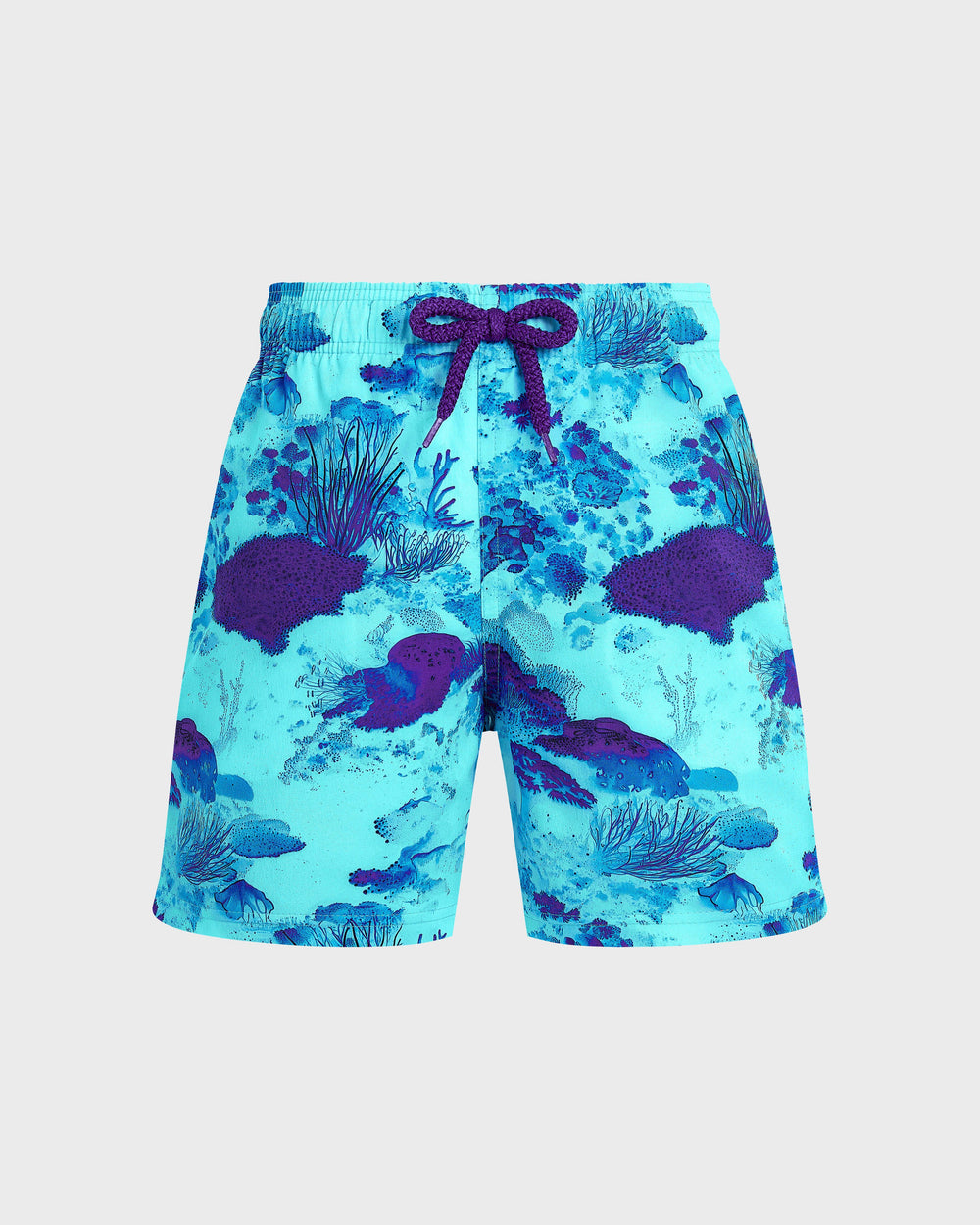 Boys Stretch Swim Trunks Coral Reef - Blue Oxygene / Vilebrequin On sale