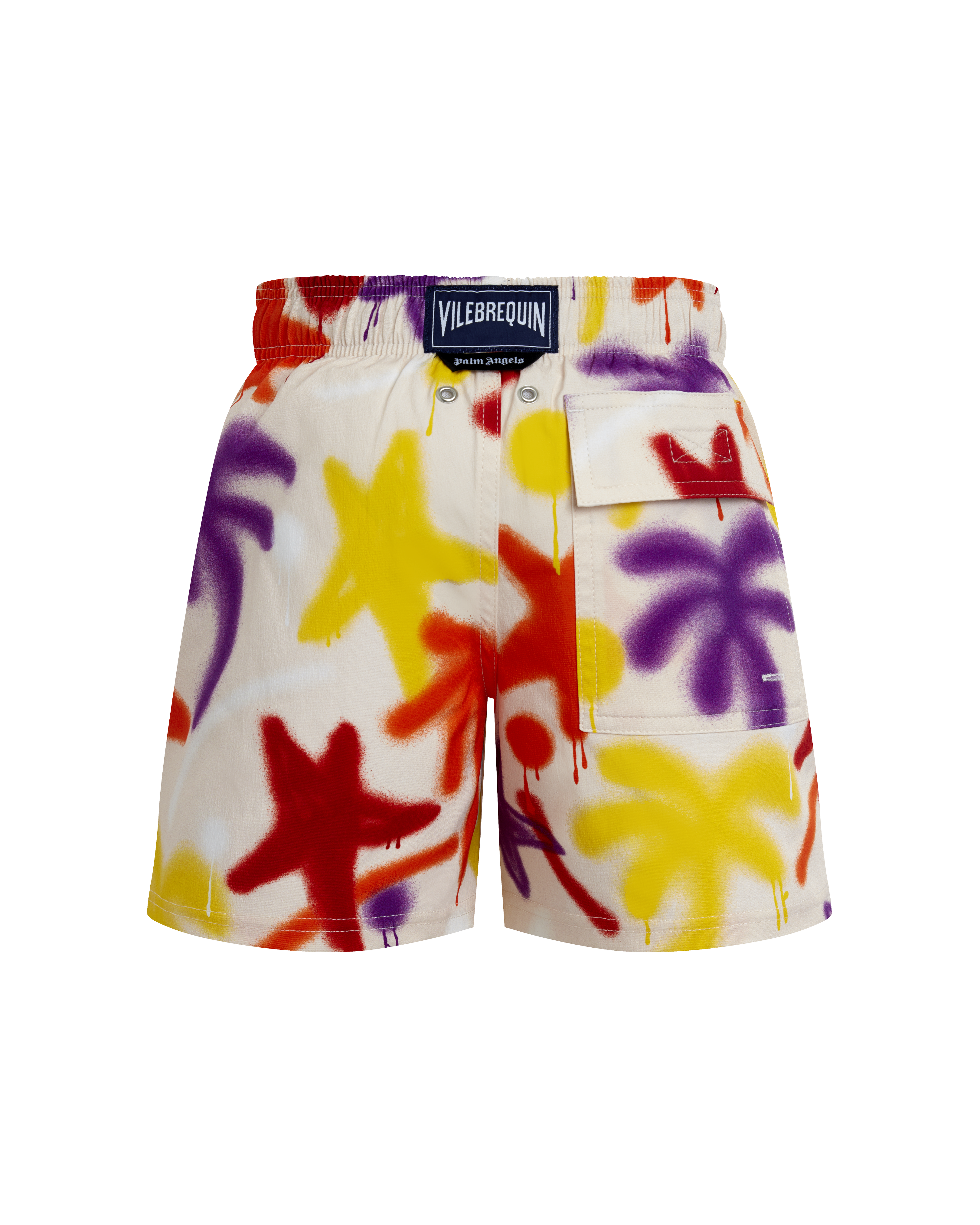 Boys Stretch Swim Shorts Spray Paint - VBQ x Palm Angels / Vilebrequin On sale