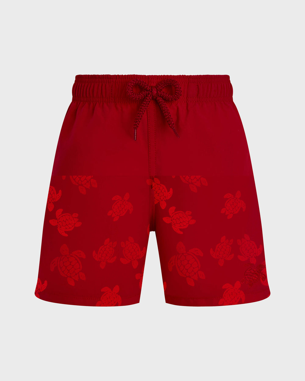 Boys Swim Shorts Water-reactive Ronde Des Tortues - Red Lipstick / Vilebrequin New