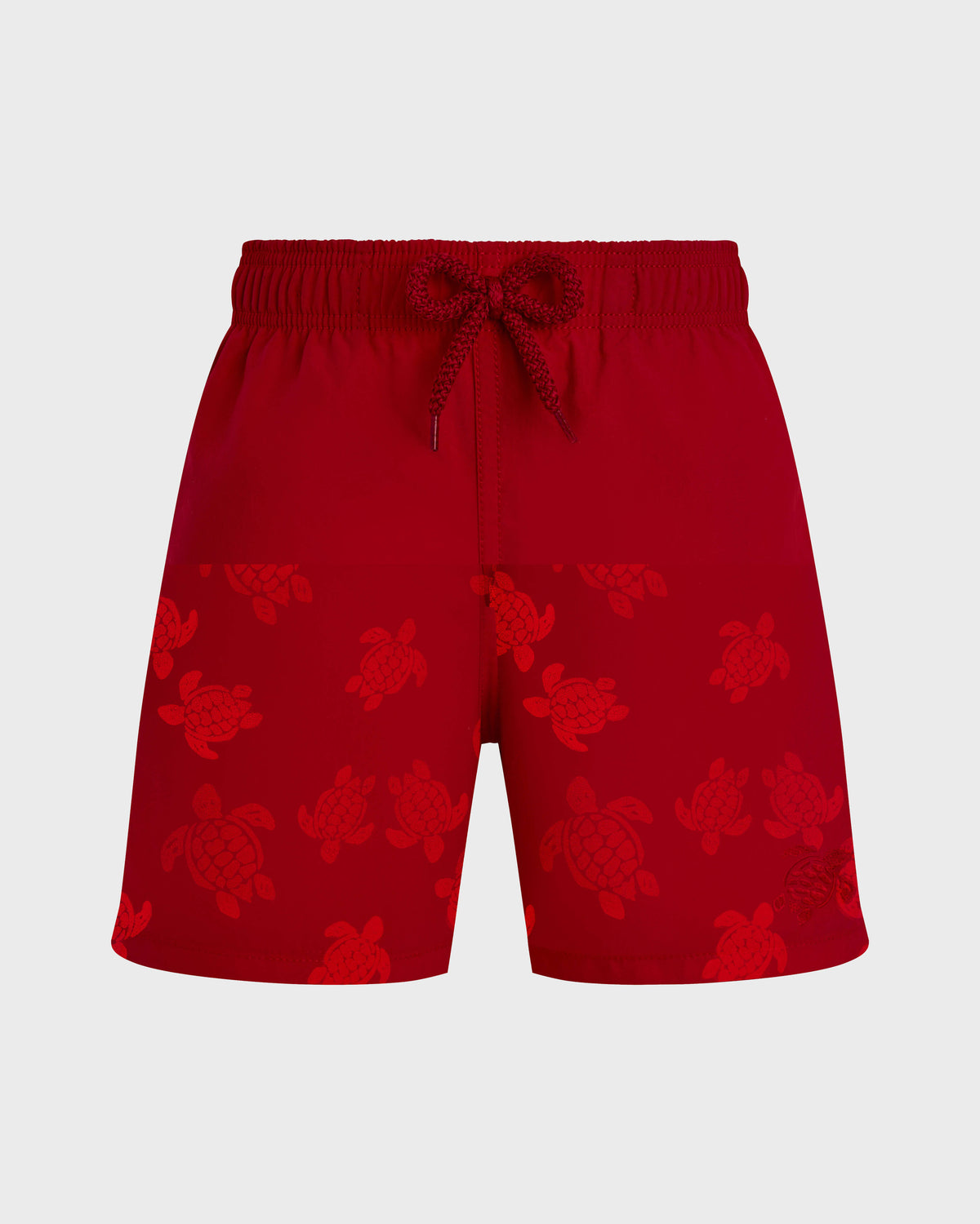 Boys Swim Shorts Water-reactive Ronde Des Tortues - Red Lipstick / Vilebrequin New