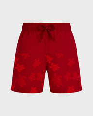 Boys Swim Shorts Water-reactive Ronde Des Tortues - Red Lipstick / Vilebrequin New