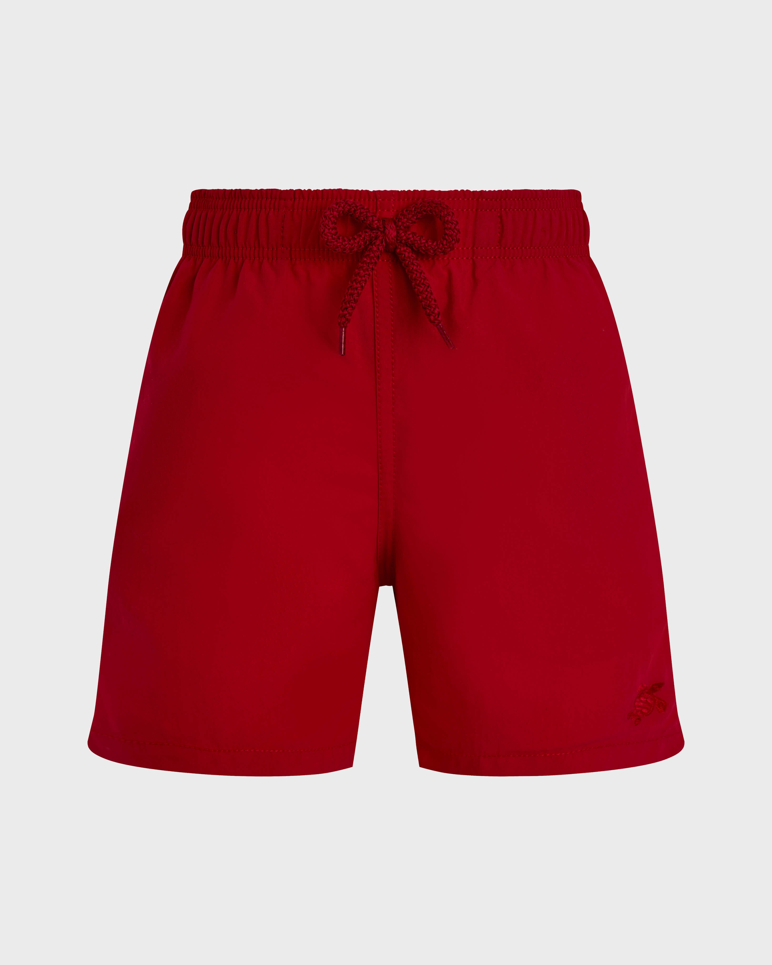 Boys Swim Shorts Water-reactive Ronde Des Tortues - Red Lipstick / Vilebrequin New