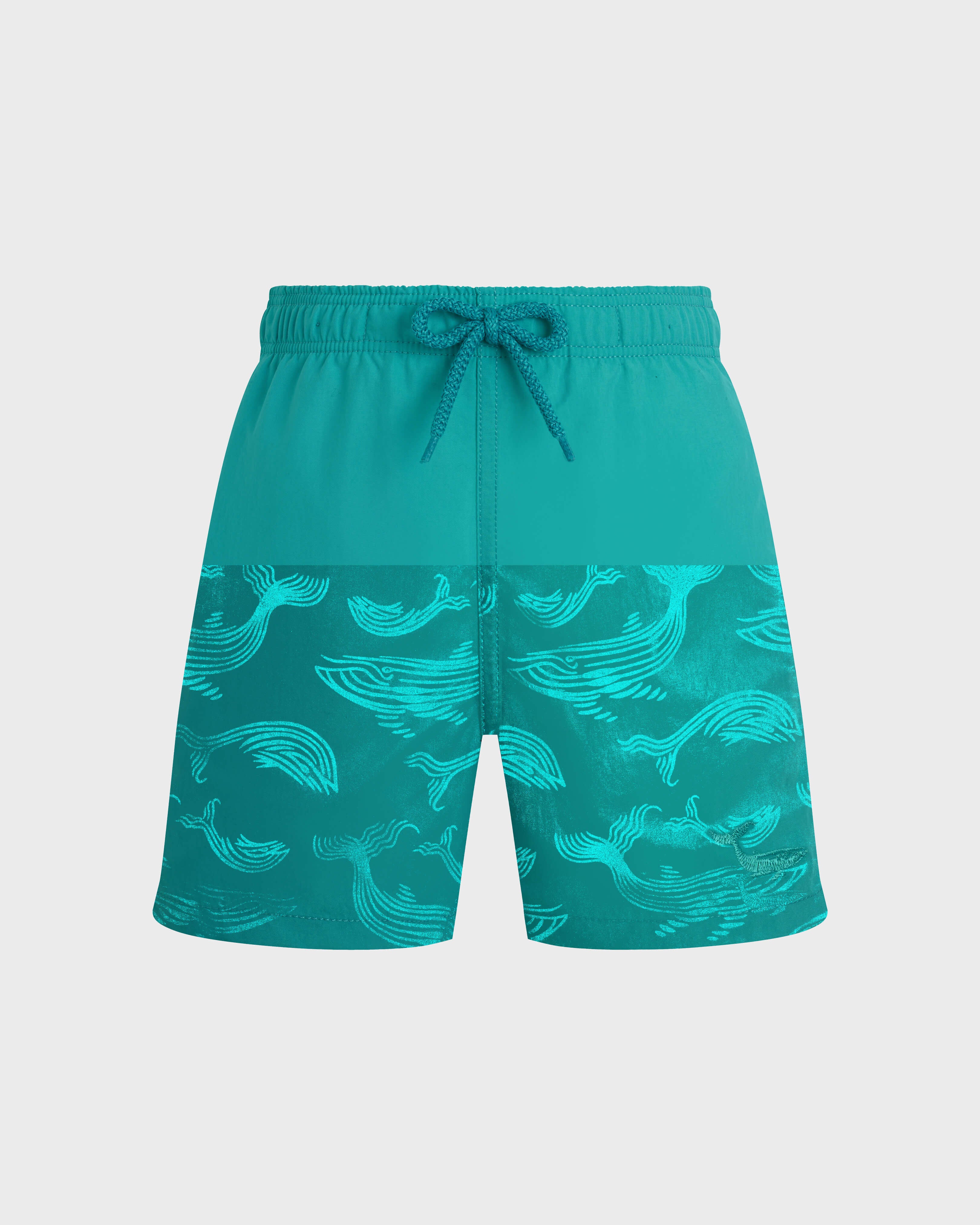 Boys Swim Shorts Water-reactive Whales - Disco green / Vilebrequin Online