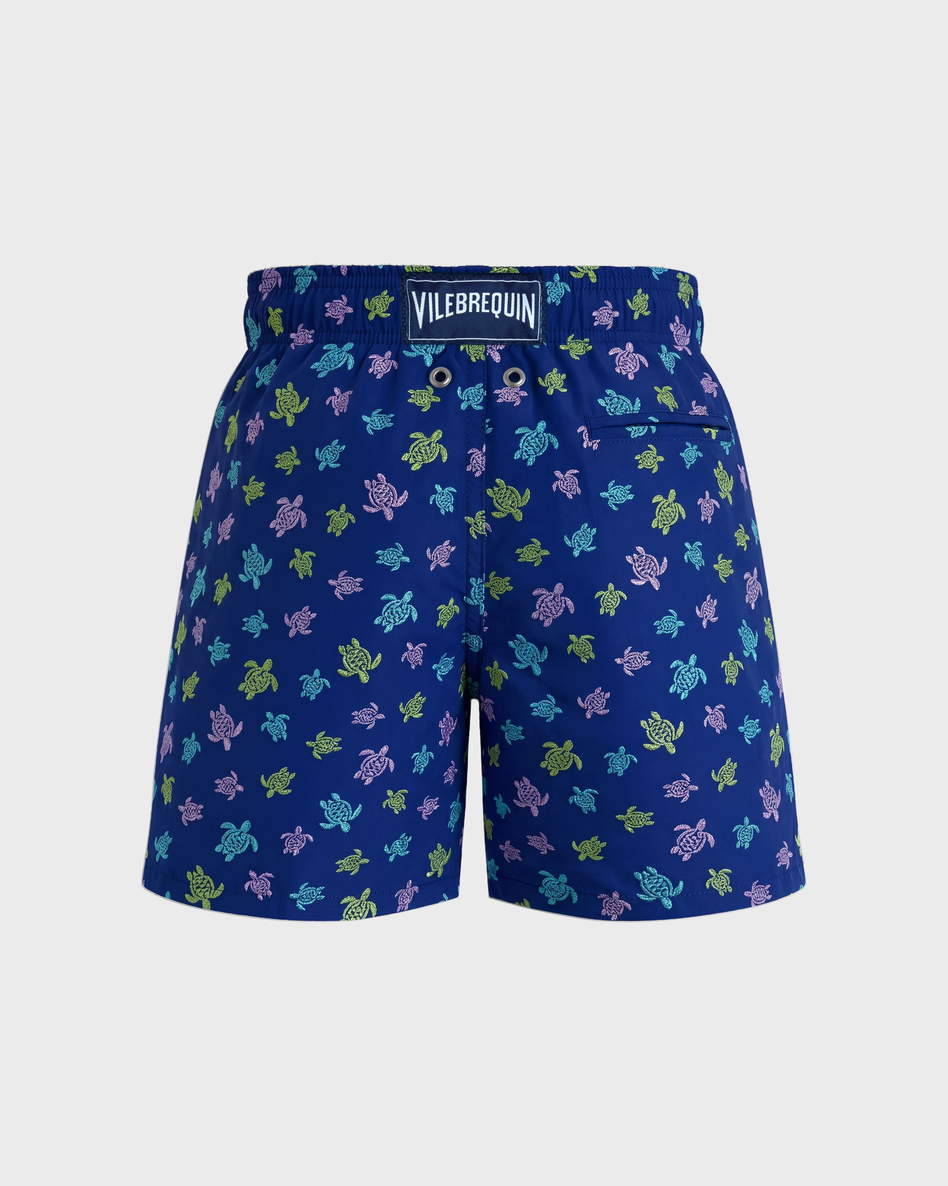 Boys Swimwear Embroidered Micro Ronde Tortues Multicolores - Blue Marrakech / Vilebrequin Sale