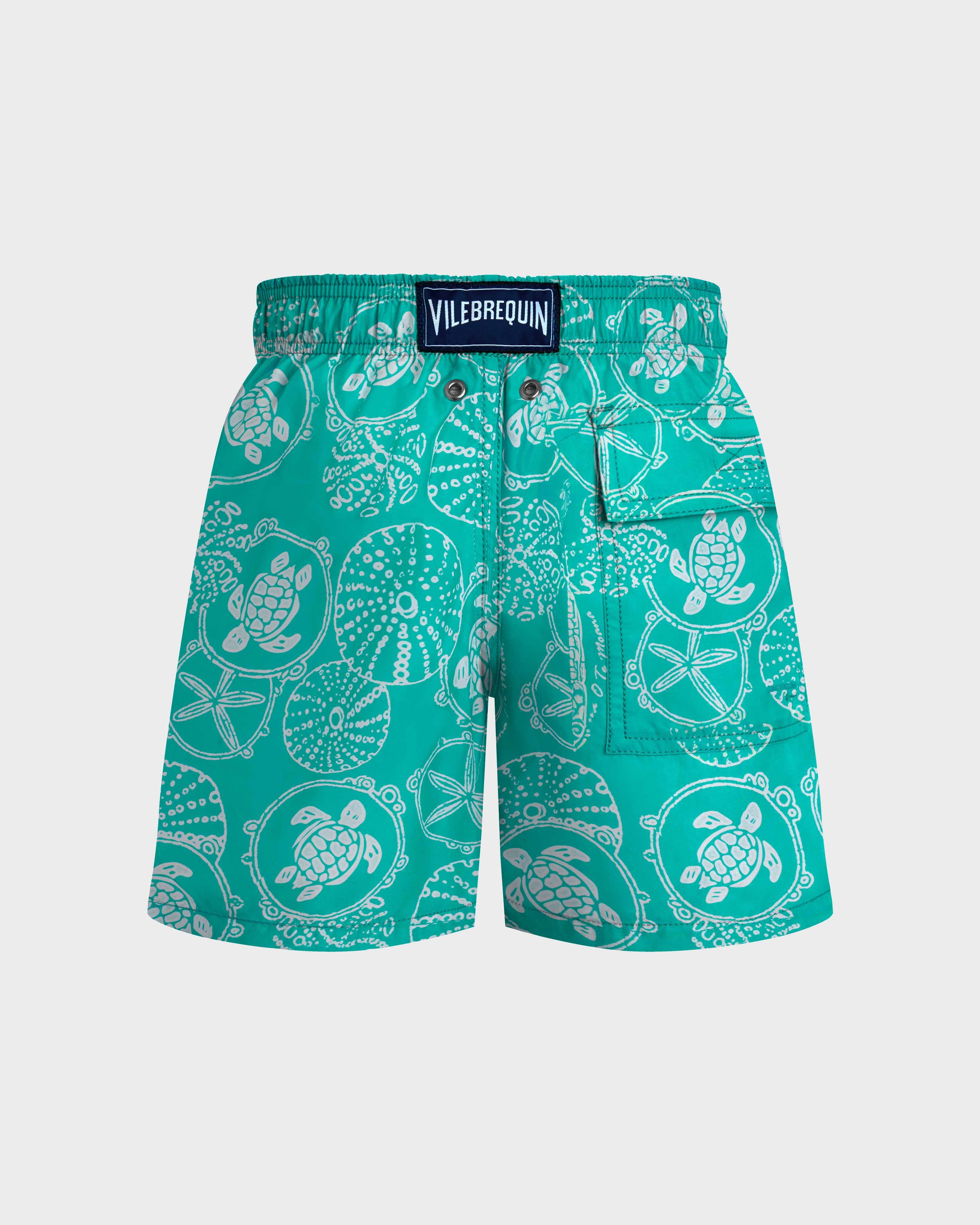 Boys Swim shorts Oursins Bicolores - Disco green / Vilebrequin Outlet