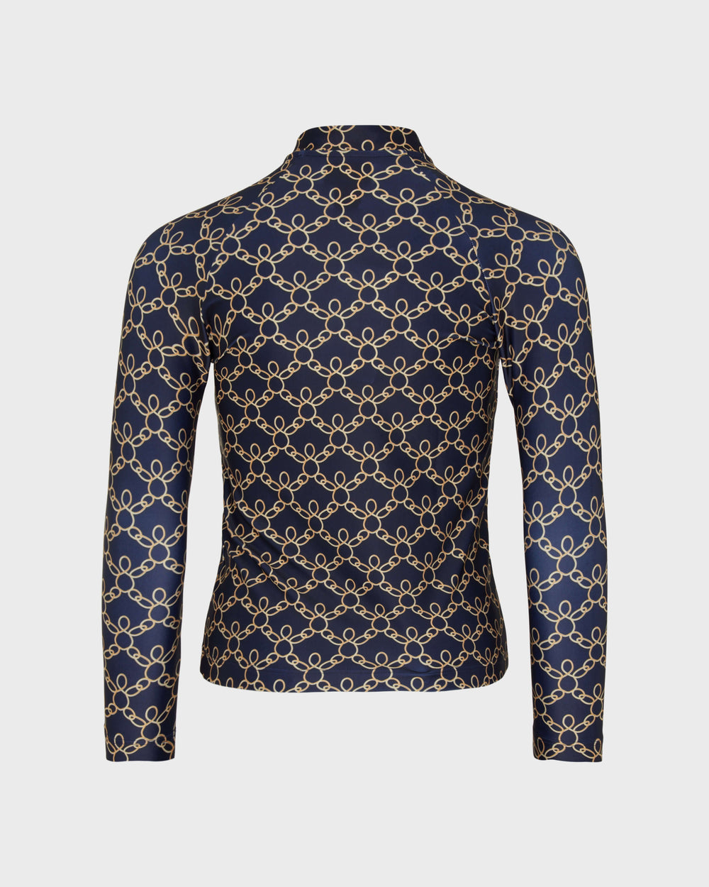 Boys Zipped Long Sleeves Rashguard Turtles Chain - Blue Navy / Vilebrequin Sale