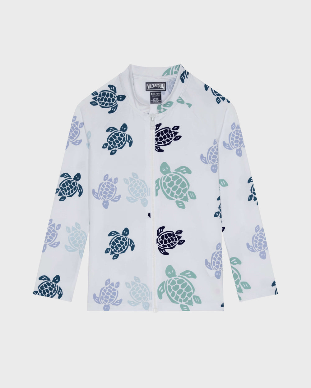 Boys Zipped Long Sleeves Rashguard Tortues Multicolores - White / Vilebrequin US
