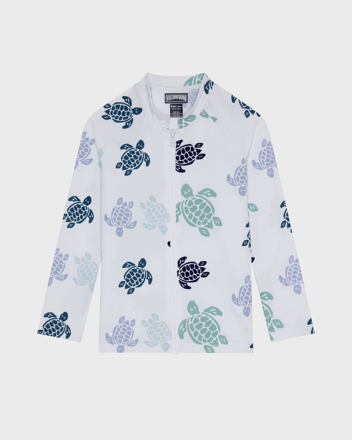 Boys Zipped Long Sleeves Rashguard Tortues Multicolores - White / Vilebrequin US