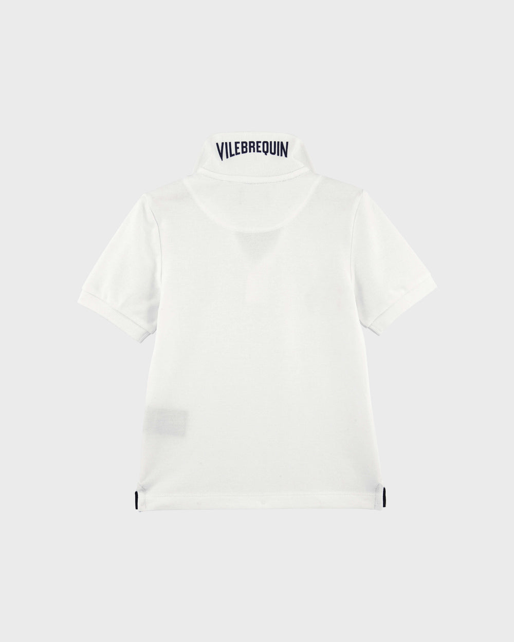 Cotton Pique Boys Polo Shirt Solid - White Boys Polo Shirt / Vilebrequin On sale