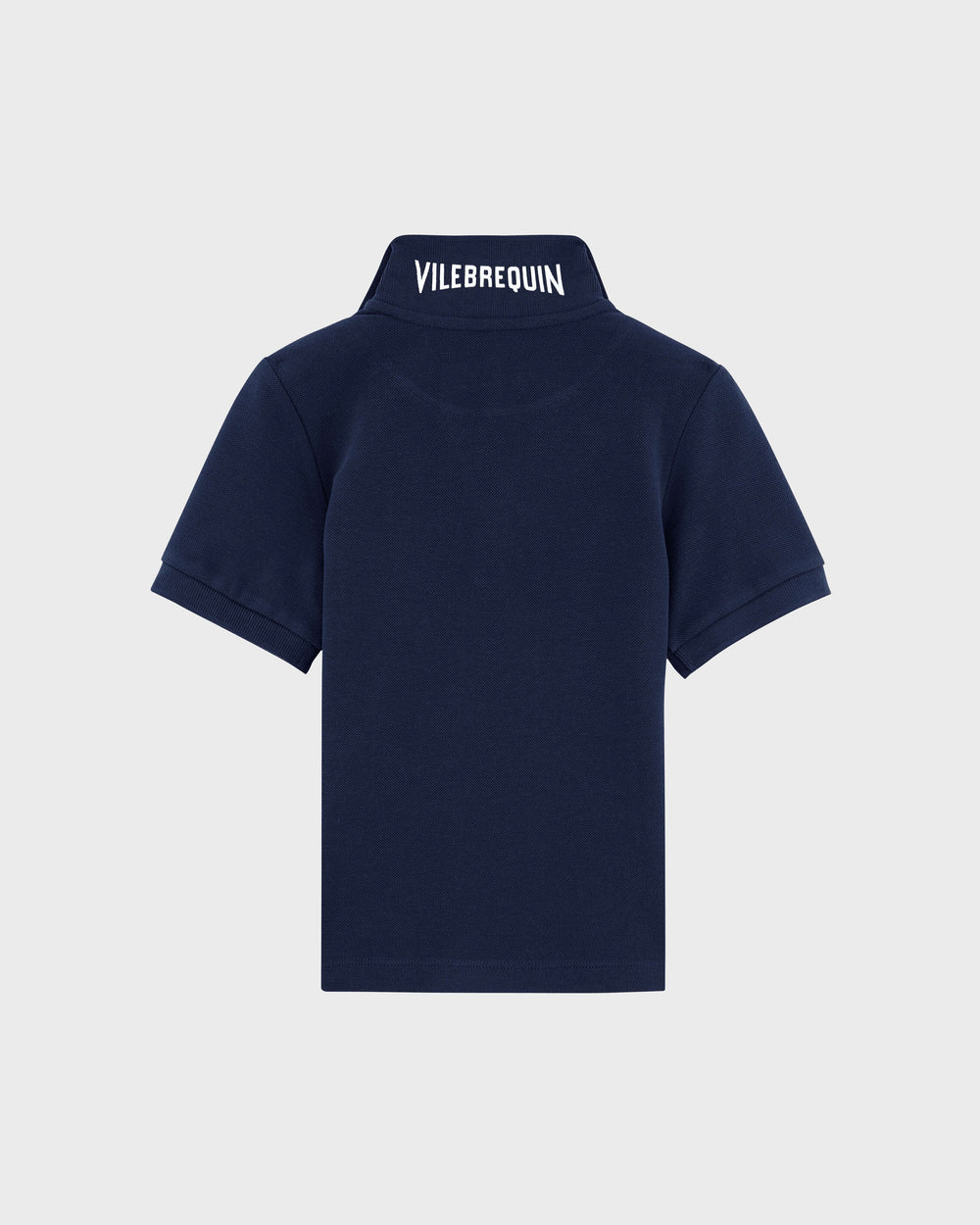 Cotton Pique Boys Polo Shirt Solid - Blue Navy Boys Polo Shirt / Vilebrequin For sale