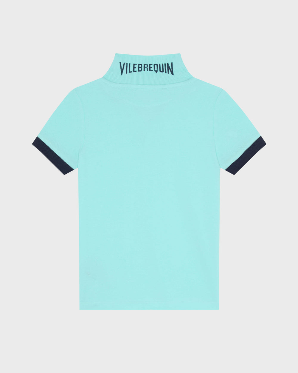 Boys Organic Cotton Polo Solid - Blue Oxygene / Vilebrequin Discount