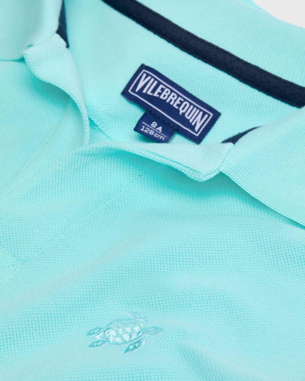 Boys Organic Cotton Polo Solid - Blue Oxygene / Vilebrequin Discount