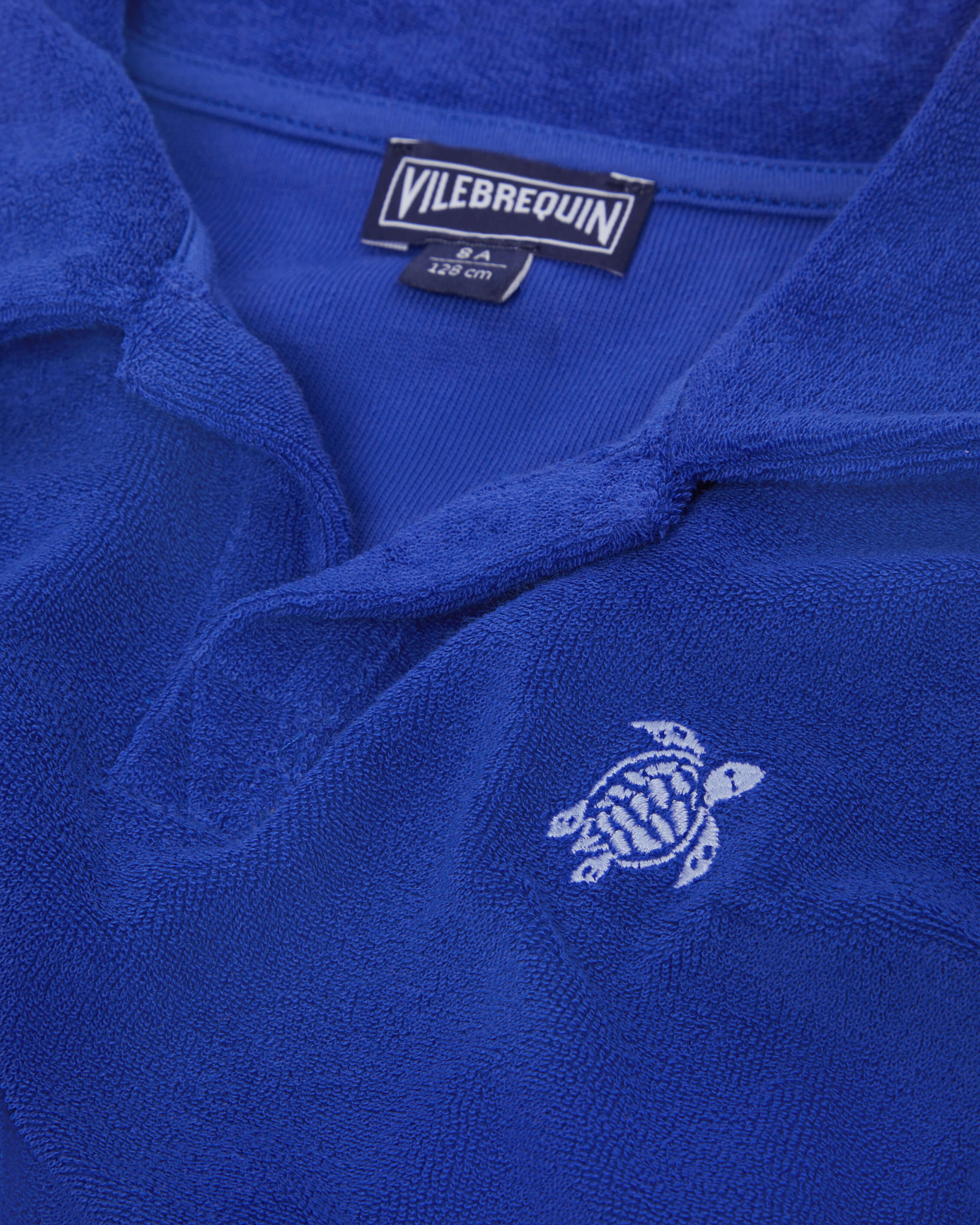 Boys Terry Polo Embroidered Turtle - Blue Marrakech / Vilebrequin Outlet
